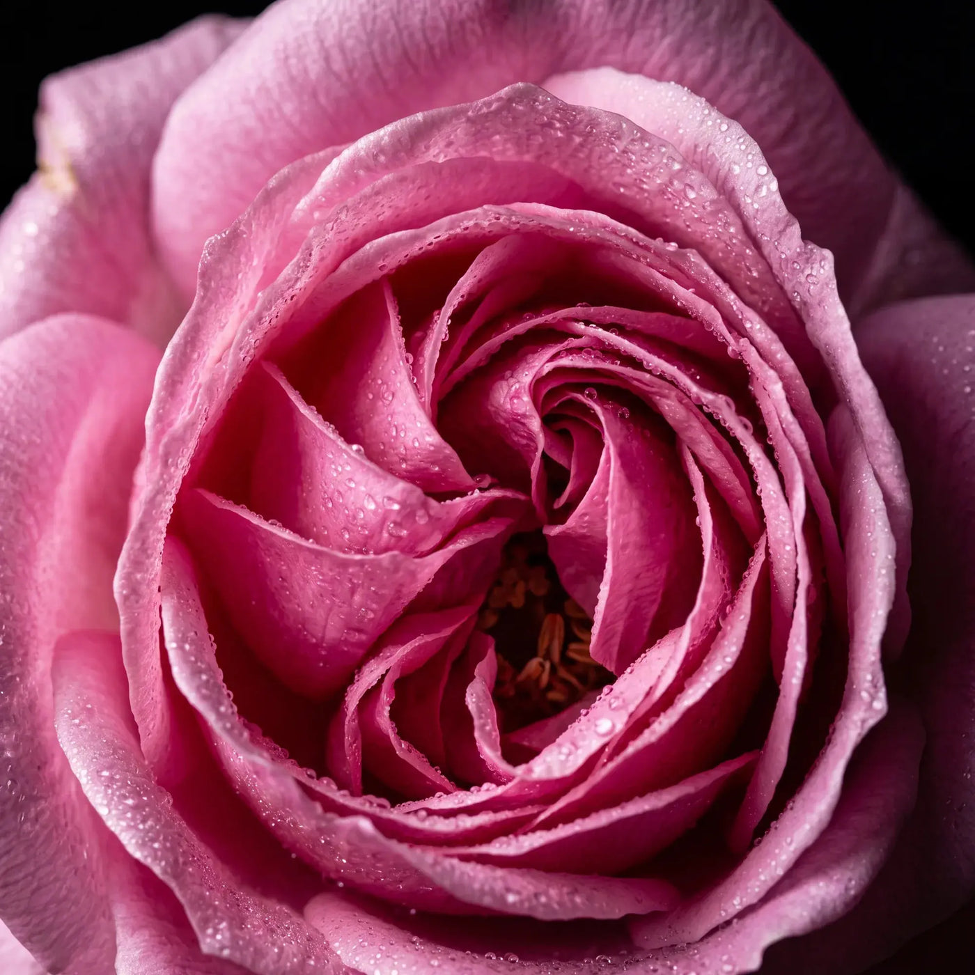 Damask rose beside the Qanzari Lamees bottle, the perfume's heart note